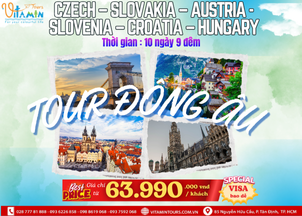 TOUR ĐÔNG ÂU 10N9Đ - CZECH – SLOVAKIA – AUSTRIA - SLOVENIA – CROATIA – HUNGARY